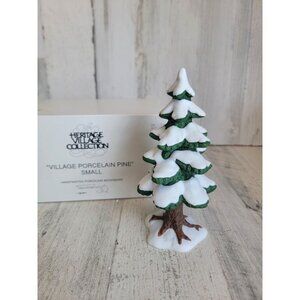 Dept 56 Village porcelain pine small snow 52191 accessory xmas